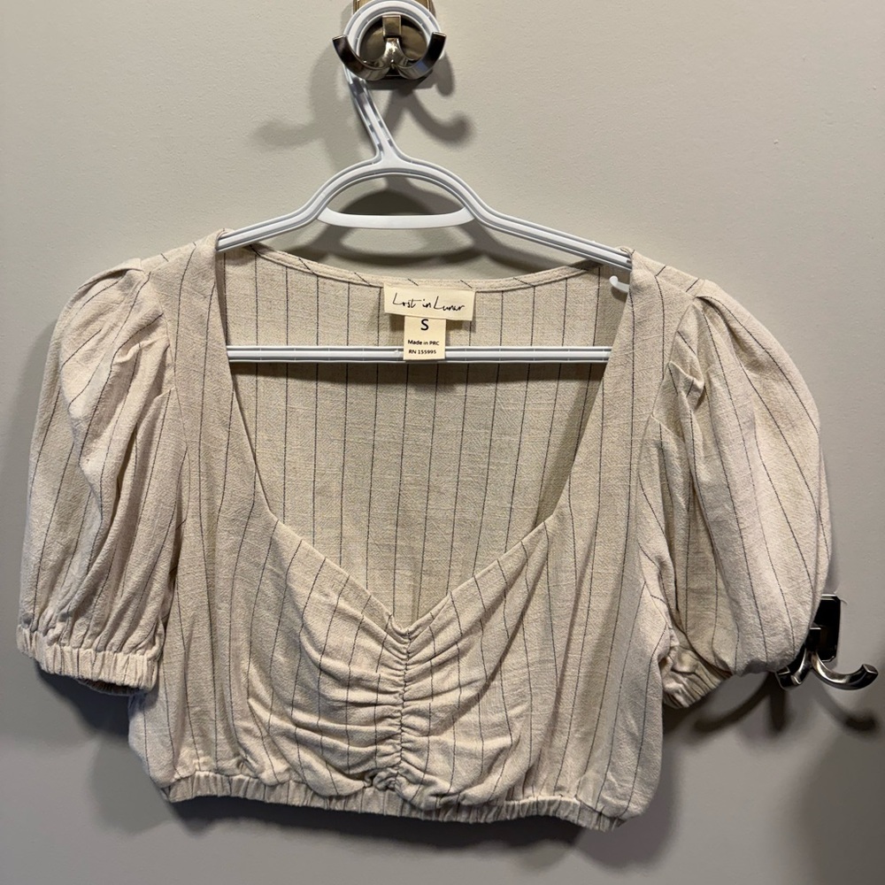 Cream Puff Sleeve Top